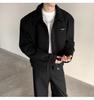 Men's American Style Short Jacket: Trendy Korean Ins Street Fashion, High-Class Zipper Lapel for Spring & Autumn