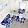 Luffy Anime Pattern 3Pcs Bathroom Rug Set, Non Slip Absorbent Bath Mat, Contour Mat & Toilet Lid Cover, Bathroom Decor