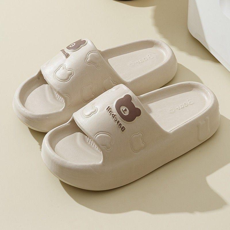 Women's Summer Slippers: Thick-Soled, Non-Slip, Quiet, Deodorant, Versatile for Couples, Perfect for Indoor Use.