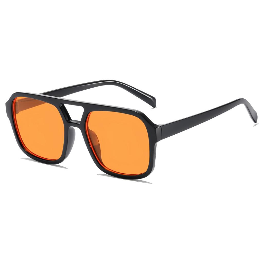 Vintage Square Sunglasses Women Men Double Bridges Sun Glasses Stylish Anti-glare Driving Eyewear Female UV400 Gafas De Sol