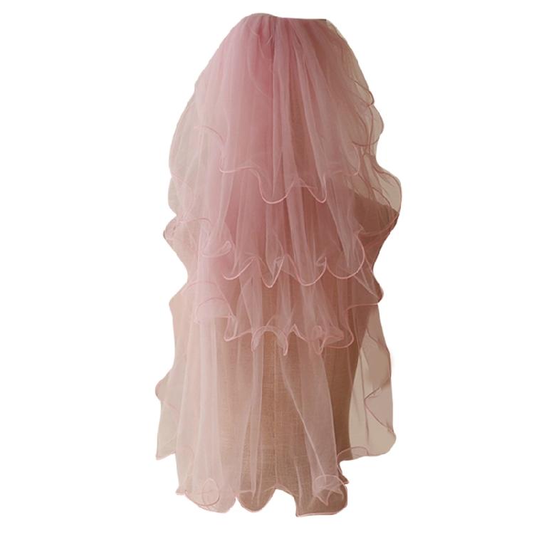 Brautschleier Hochzeitschleier Mehrlagiger Kurzer Schleier mit Haarkamm Junggesellinnenabschied Schleier