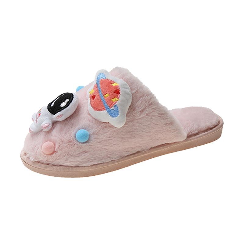2025 New Casual Plush Slipper Cartoon Anime Winter Leisure Home Outdoor Anti Slip Thick Bottom Cotton Leisure Shoes Women Gift
