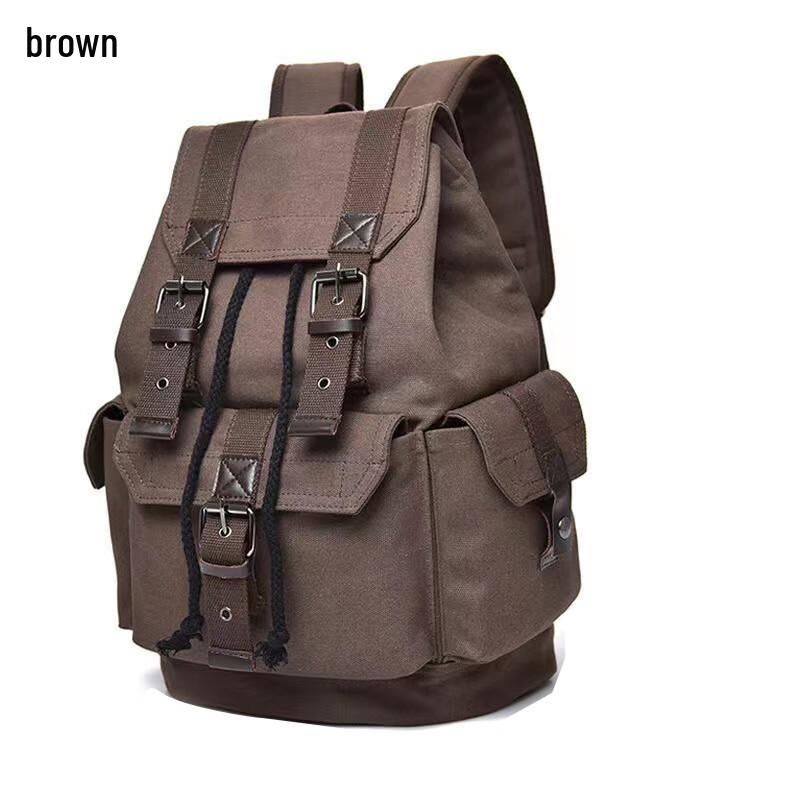 

Retro Canvas Drawstring Backpack One Size