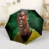 Dynamic Soccer Player Action Portable Automatic Umbrella Folding Umbrella with 8 Ribs Sturdy Construction All-Season Travel Fashionable Accessory