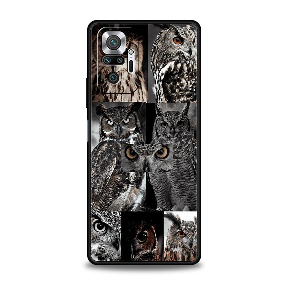 Cartoon Girl Gifts Lovely Owl Luxury Phone Case For Xiaomi Redmi Note 12 11 10 Pro Plus 9S 9 8 7 9T 8T 9C 9A 5G K40 Gaming Cover