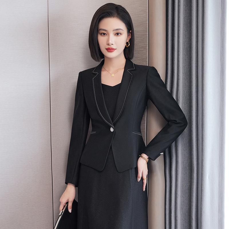 Women's White Slimming Suit Jacket – Spring/Autumn 2025: High-End, Formal, Professional Socialite Style