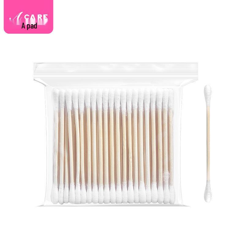 

Free Shipping: A1V Cotton Swabs - Pointed/Round Double-Headed Wooden Spiral for Makeup & Hygiene