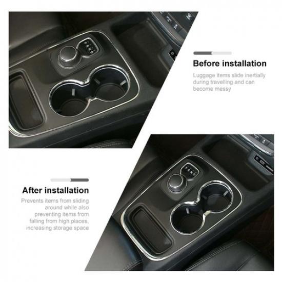 Chrome Interior Gear Shift Cup Holder Cover Trim Ring For Dodge Durango 2011+