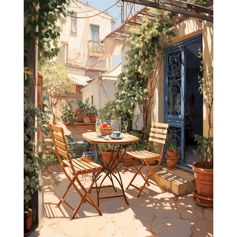 

GATYZTORY Paint By Numbers Landscape Drawing On Canvas HandPainted Art Gift DIY courtyard Picture With Number Kits Home Decor 30x20cm no frame светло-серый