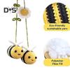 Häkeln Sie Biene Auto hängende Dekoration Auto Rückspiegel handgemachte Strickgarn Blume Honigbiene Tier hängen Ornament Anhänger