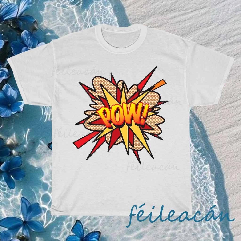 

New Shirt Pop Art POW Logo T-Shirt Logo American T-Shirt Funny Size S to 5XL M