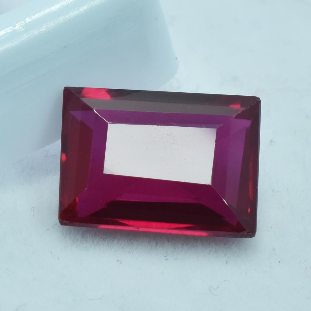 Red Ruby 8.45 Ct Emerald Cut Natural Loose Gemstone CERTIFIED