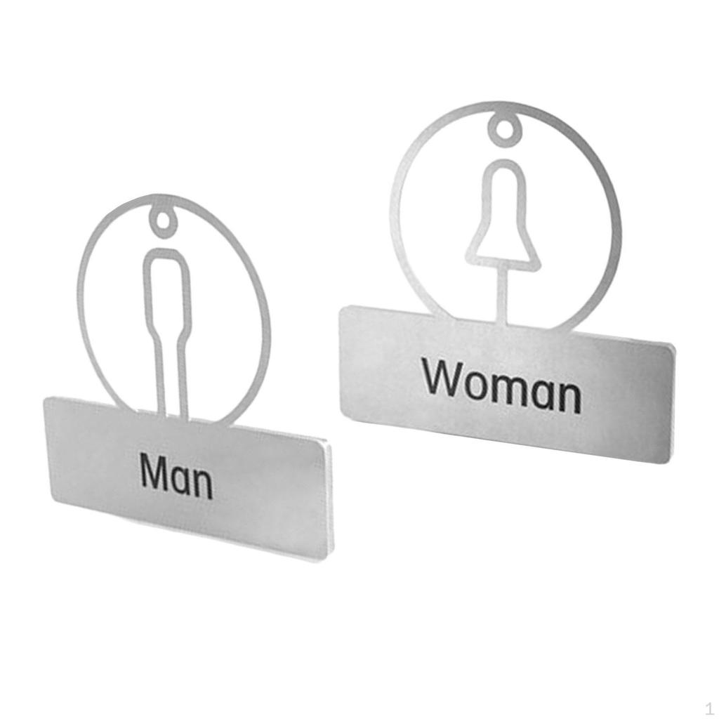 Bathroom Restroom Signage Set for Club And Restaurant Use