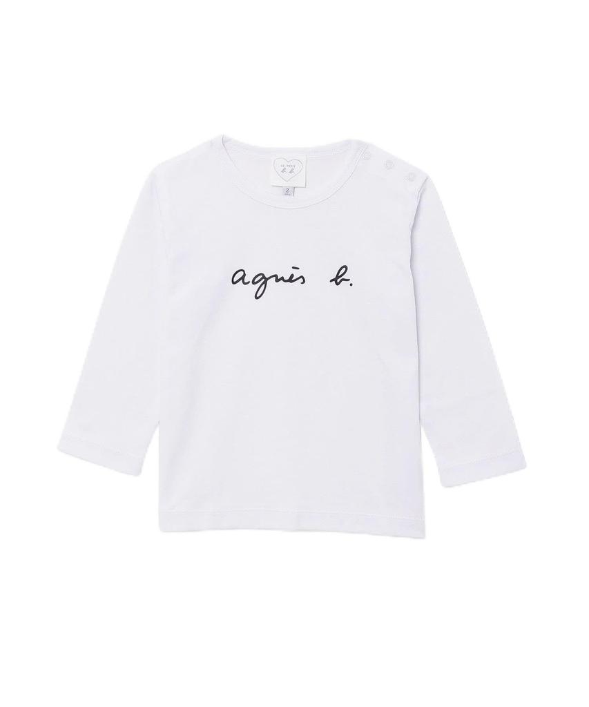 agnes Baby Logo Size years White b. T-Shirt, S137, L, TS, 85-95cm (2 old),