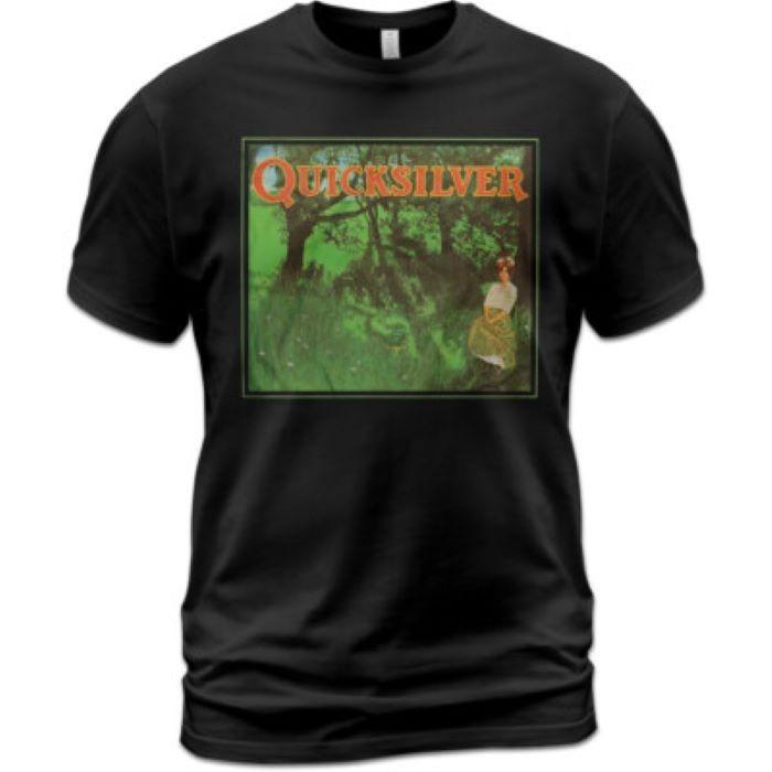 Cotton T-Shirt Quicksilver Messenger Service Black Shirt HT452 XL