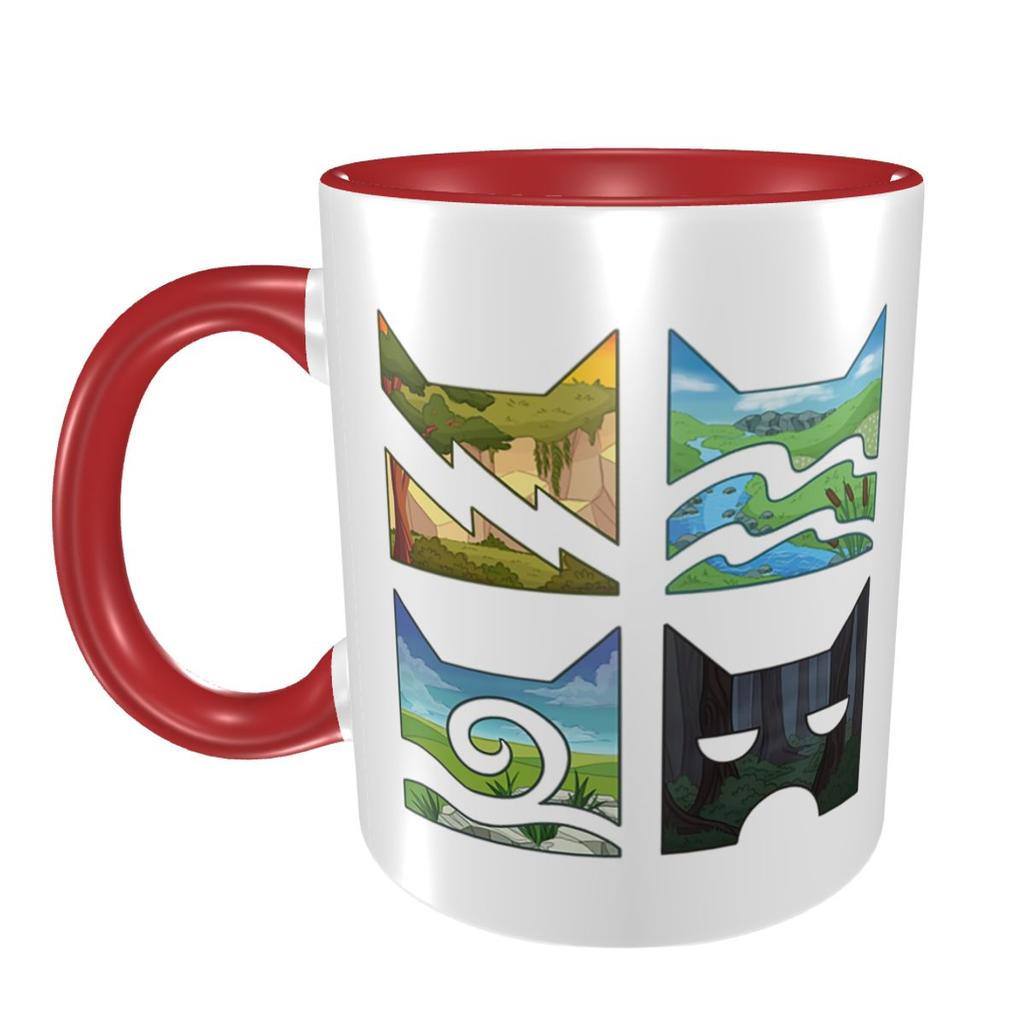 Classic Four Warriors Warrior Cats Logo Mug Funny Ceramic Coffee Cups Tea Mugs Milk Cup Drinkware Gifts for Friends