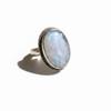 Oval Rainbow Moonstone Ring, 925 Solid Sterling Silver, Everyday Wear Minimalist Ring, Handmade Jewelry