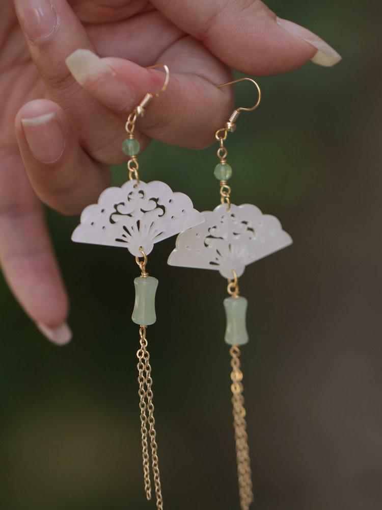 Lily of the Valley Hanfu Pendant Earrings - Ancient Style Cheongsam Accessories for Women