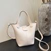 Bag Women's Pu Soft Leather Handbag Summer New Trendy Leisure Bucket Bag Versatile Shoulder Messenger Bag
