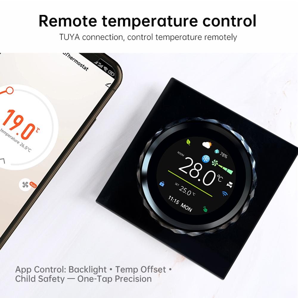 Tuya WiFi Smart Thermostat Air Conditioner Temperature Controller LED Touch Screen Thermoregulator Work With Alexa Google Home