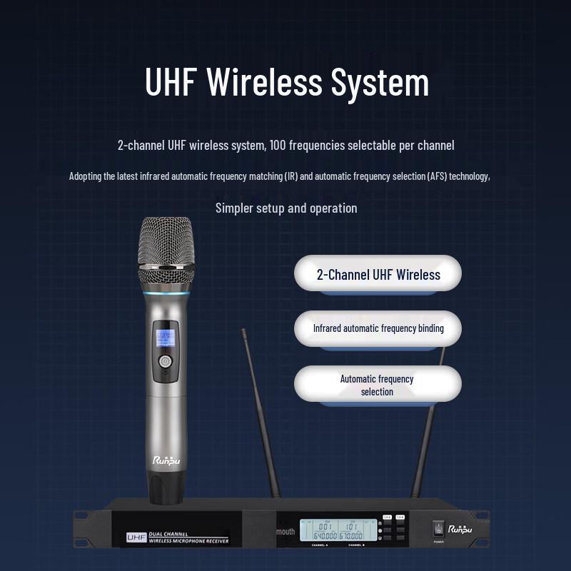 Runpu RP-UF20S Professional Wireless Microphone System (CN version)