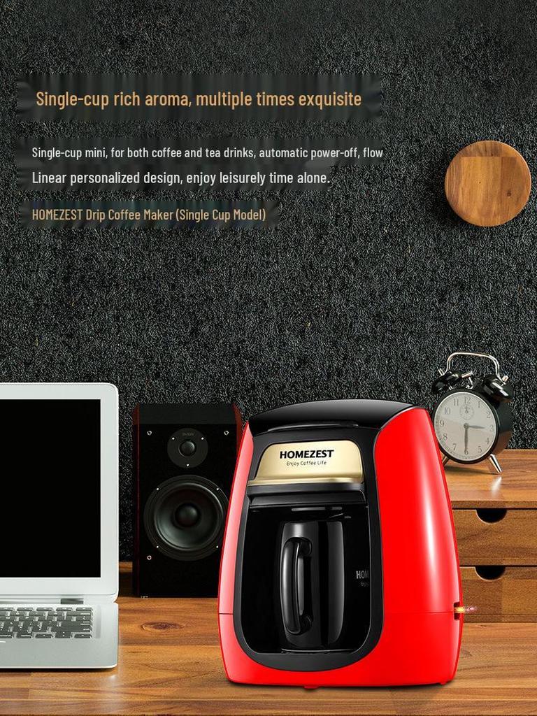 Portable German-American Single-Serve Automatic Coffee Maker for 1 Person, Model CM-313