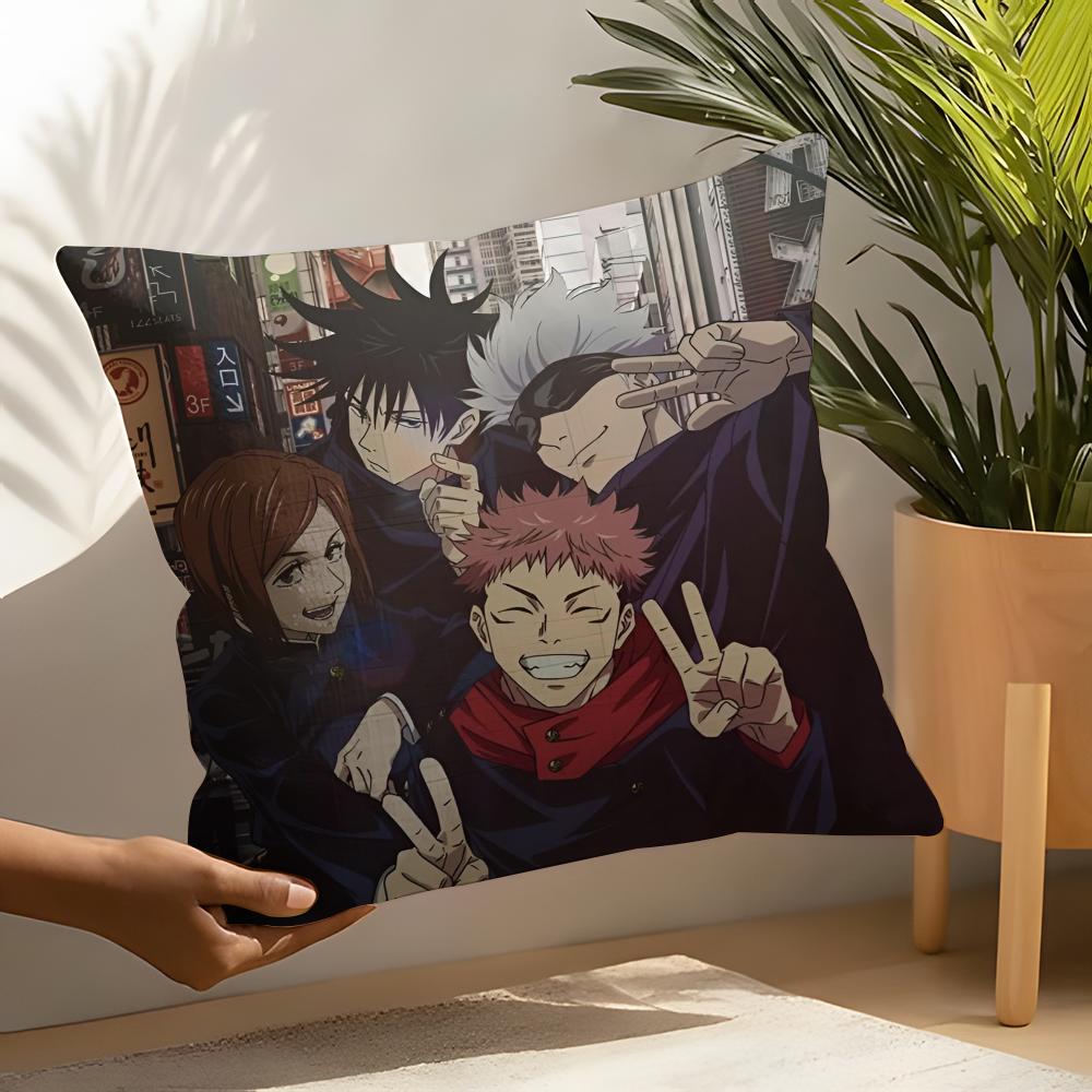 Jujutsu Kaisen Pillow Case Linen Cushion Covers For Decorative Sofa Home Pillows Case Car Chair Pillows Cases