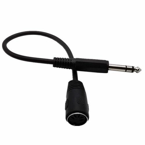Rosebe 5-Pin MIDI DIN To 5-Pin Female Cable for MIDI Keyboards, XLR Microphone Cable, Rosebe DIN To Dual 6.35mm Male Microphone Cable, 30cm
