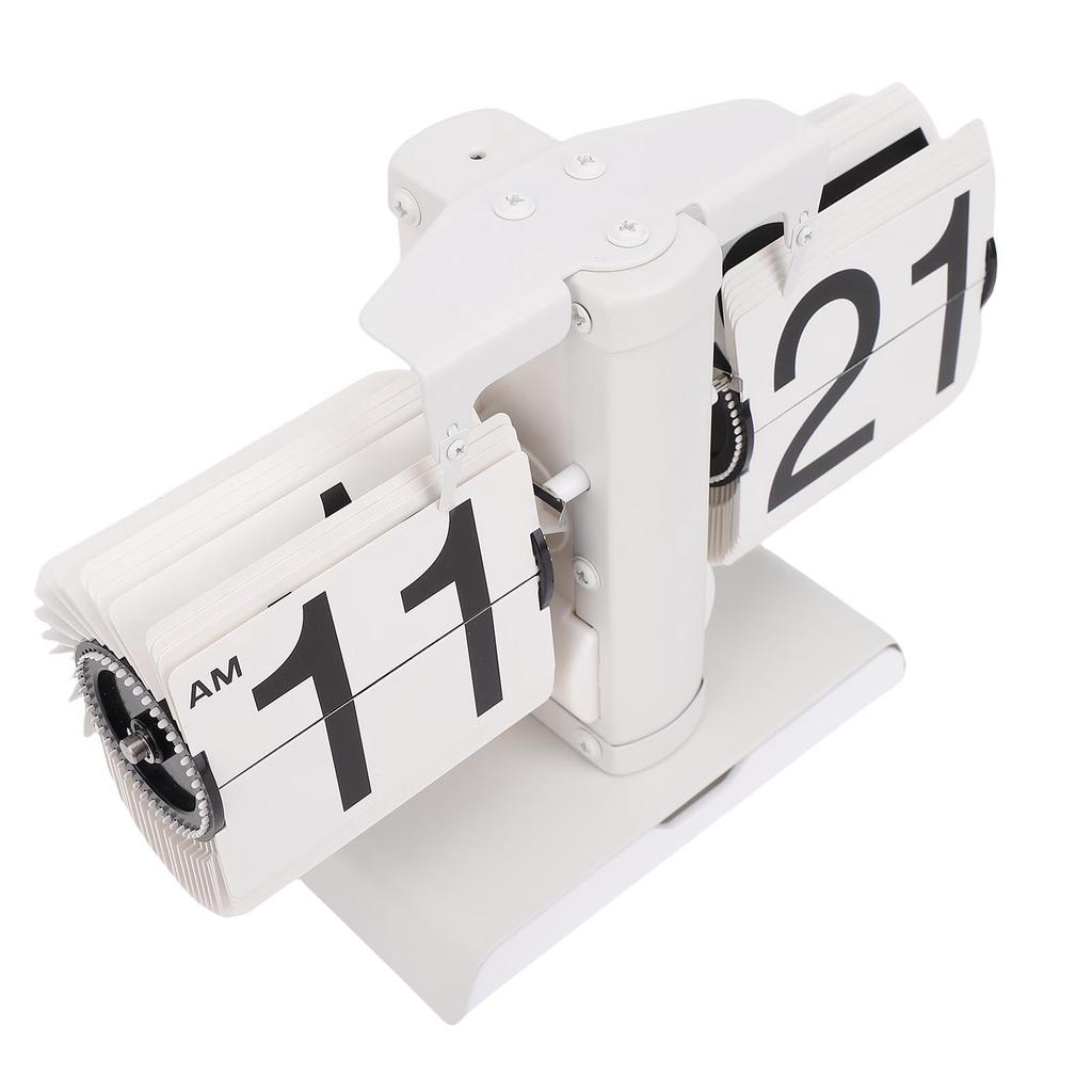 Flip Down Clock Multifunctional Vintage Mechanical Flip Desk Table Clock with Drawer for Office