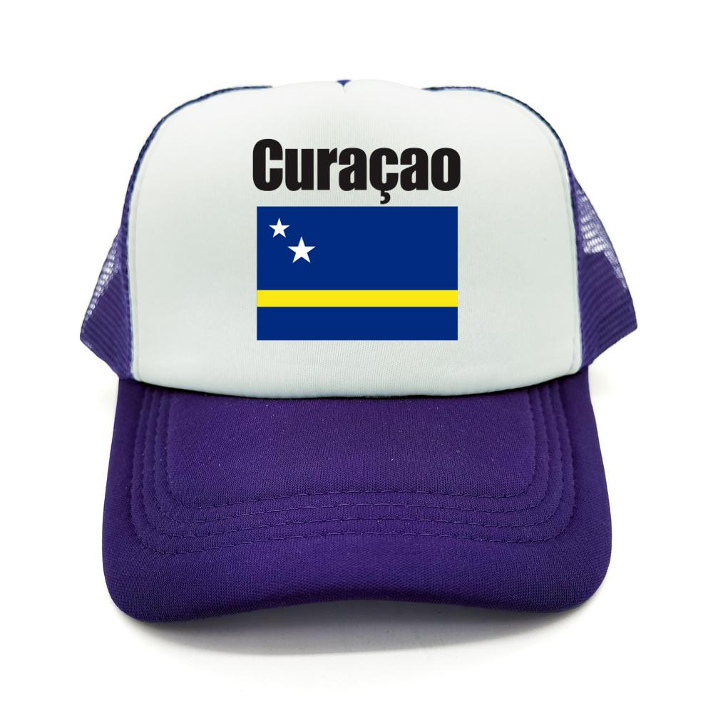 Curaao Flag Trucker Hat Summer Unisex Cool Hat Country Fans Baseball Caps New Outdoor Mesh Net Dad Gift Snapback Caps