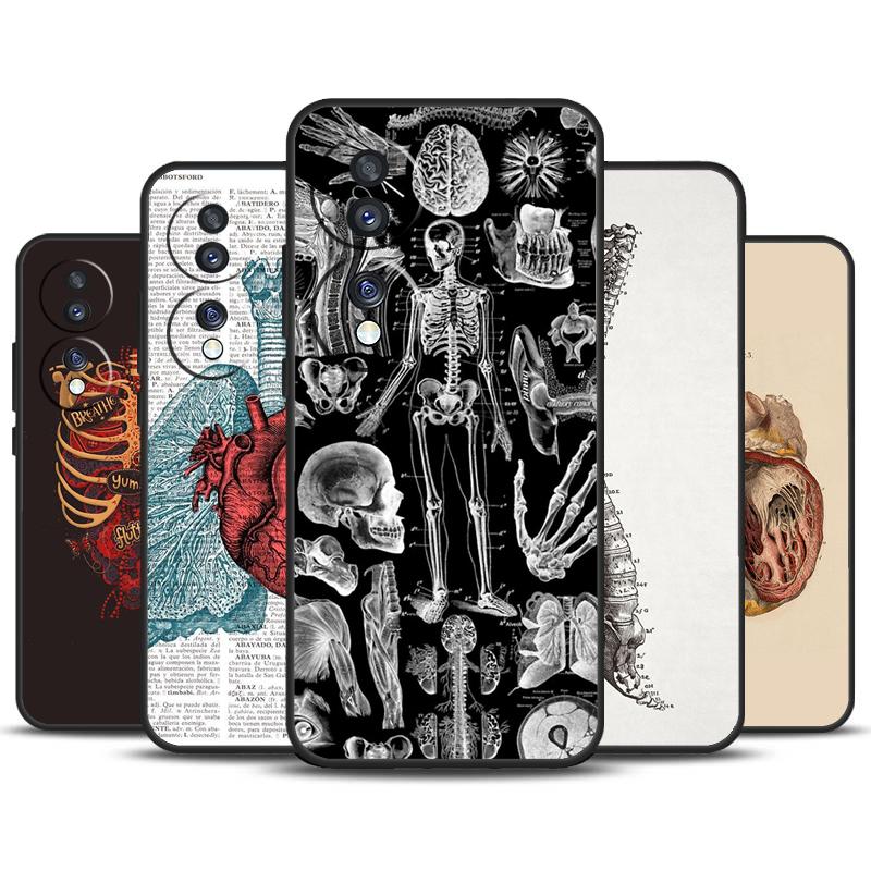 Medical Human Anatomy Case For Honor X8b X9b X9a X8a X7a X6a X7 X8 X9 Cover For Honor Magic 6 5 Pro 50 70 90 Lite