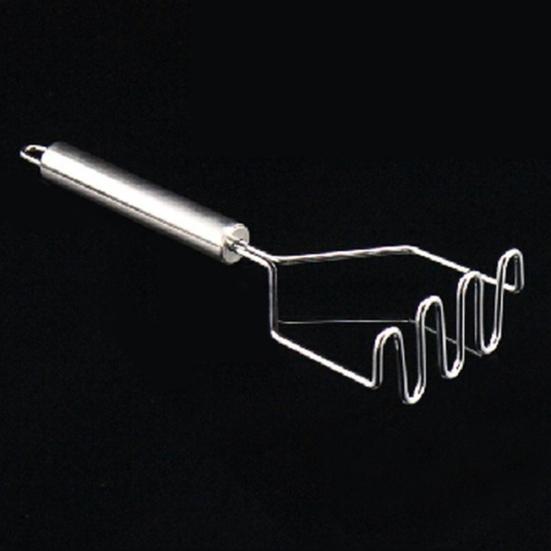 Stainless Steel Wave Shape Potato Masher Fruit Cutter Crusher Kitchen Supply