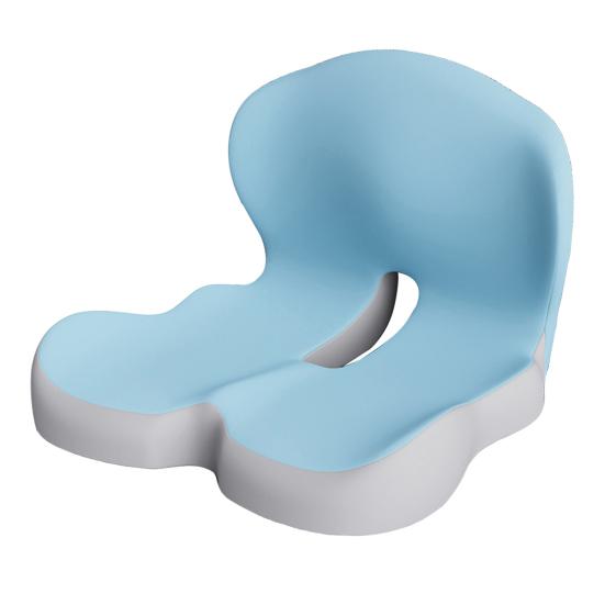 2-in-1 Seat Cushion Ergonomic Memory Foam Back Cushion Non-Slip Base Seat Cushion with Lumbar Support for Office Chair Car Seat