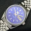 VINTAGE SEIKO 5 AUTOMATIC REFURBISHED JAPAN MENS BLUE COLOR DIAL WATCH a440637-9 Sk-a440637-1