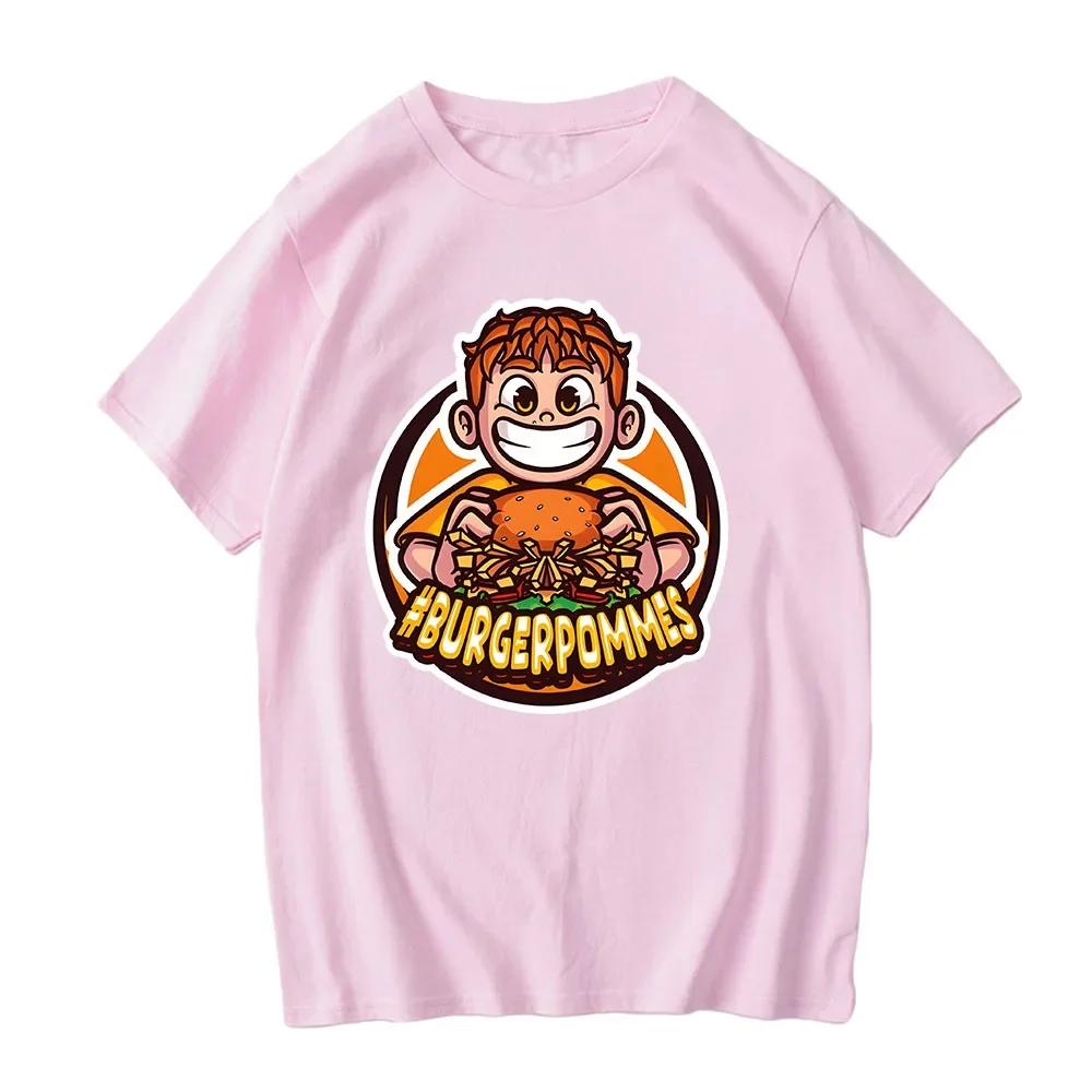 Burgerpommes 2 LukasBurger Trička Kreslený Grafický Potisk Tričko Marvin Vlogt ICrimax Tričko Bavlna Pánská Dámská Trička Unisex