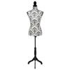 VidaXL Buste de présentation Femme Noir et blanc