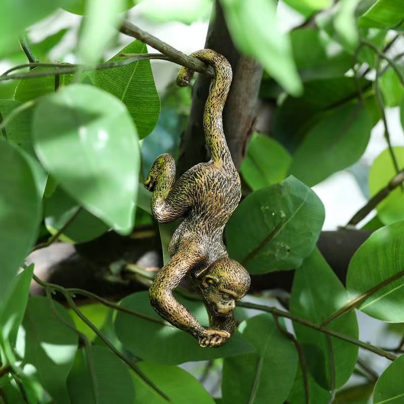 1Pc: Причудливая обезьянка смола очаровательный цветочный горшок креативный подвесной цветочный горшок подходит для украшения дома, балкона, сада