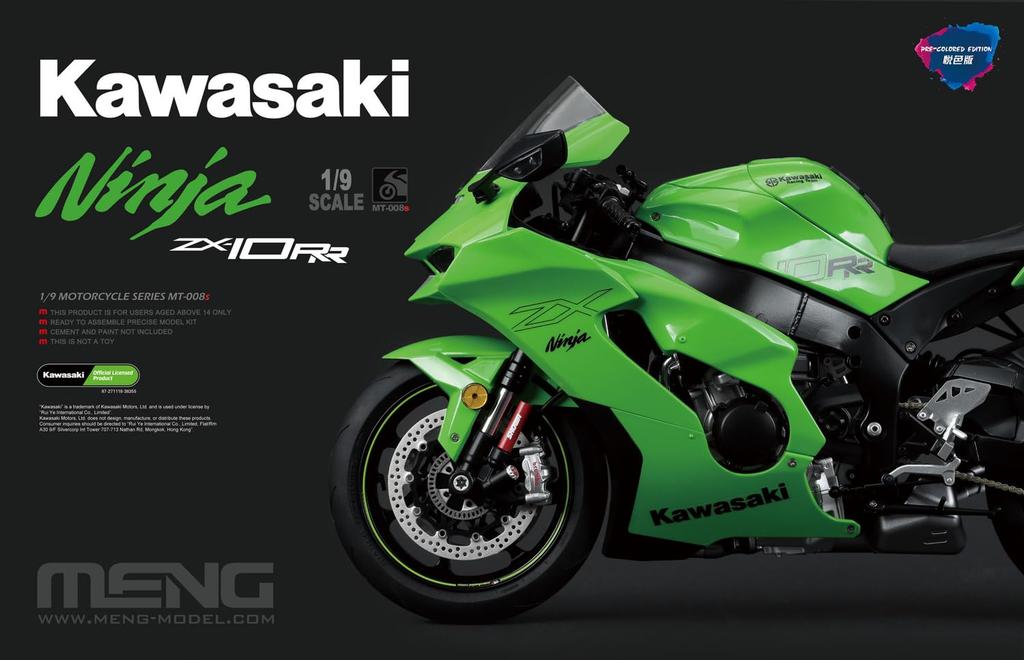 GSI Creos Monmodel Kawasaki Ninja Molded Plastic Model 1/9 ZX-10RR (Multicolor Version) MMT-008S (Motorcycle)
