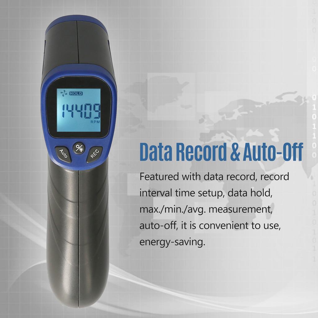Digital Tachometer   Tachometer Handheld RPM Meter Speedmeter (2.5- 99RPM Msuring Range) with Backlit LCD Display for Motor NaMachine Lathe