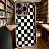 Black and White Checkerboard Soft TPU Shockproof Case For Xiaomi Redmi Note 15 14 13 12 11 Pro Anti-Fall Protective Back Cover