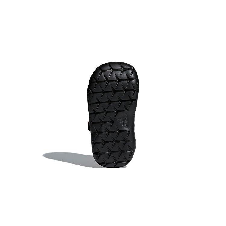 Adidas Neo FORTASWIM Synthetic Leather Comfortable Low top Toddler Shoes Black Red Infant And Toddler CQ0089