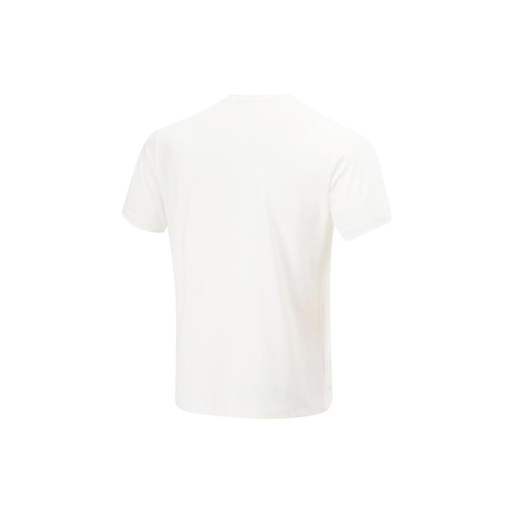 Li-Ning Breathable Comfortable Quick-Dry Round Neck Short Sleeve T-Shirt Men Tops Off-White ATSU475-9