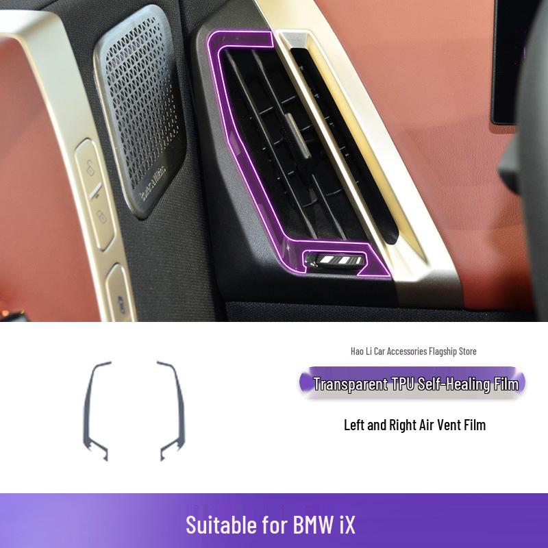 BMW iX 22-25 Interior Car Sticker TPU Protective Film for Screen, Console & Gear Shift