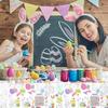 1-10PCS Easter Bunny DIY Kids Coloring Tablecloth Disposable Paper Tablecloth for Holiday Party Decoration Easter Party Supplies