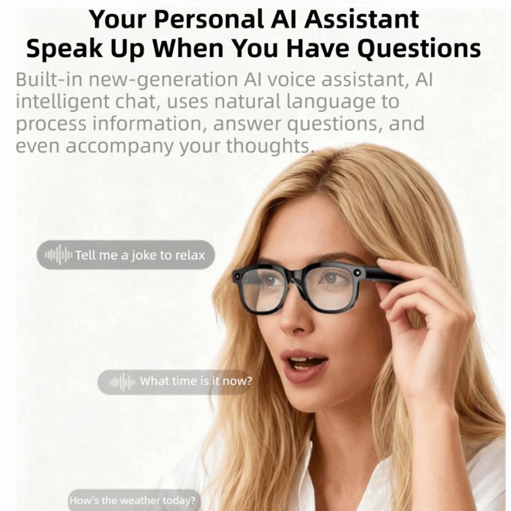 Wearable Tech AI Smart Glasses Anti-Blue Light Intelligent Eye Glasses  Image Conversation