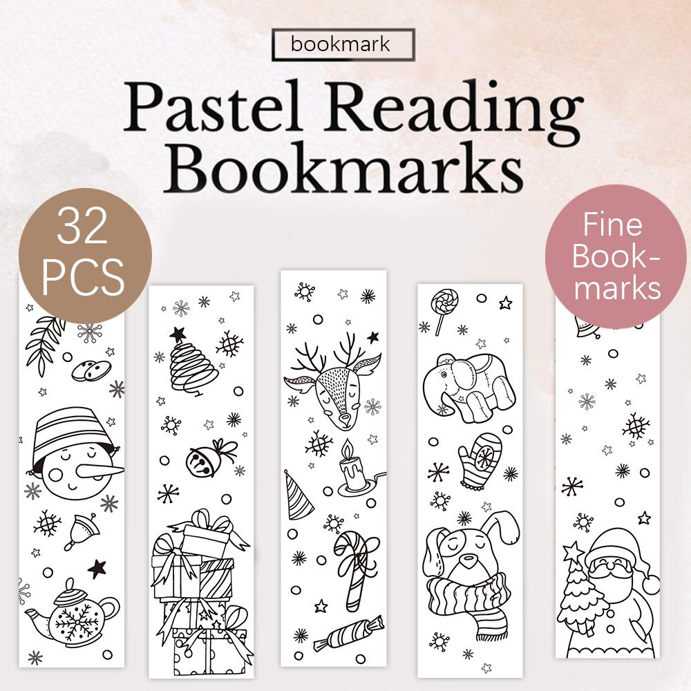 

32, Coloring Bookmarks, Back to School Season, Christmas, Halloween, Teacher s Day, suitable for readers and birthday gifts.