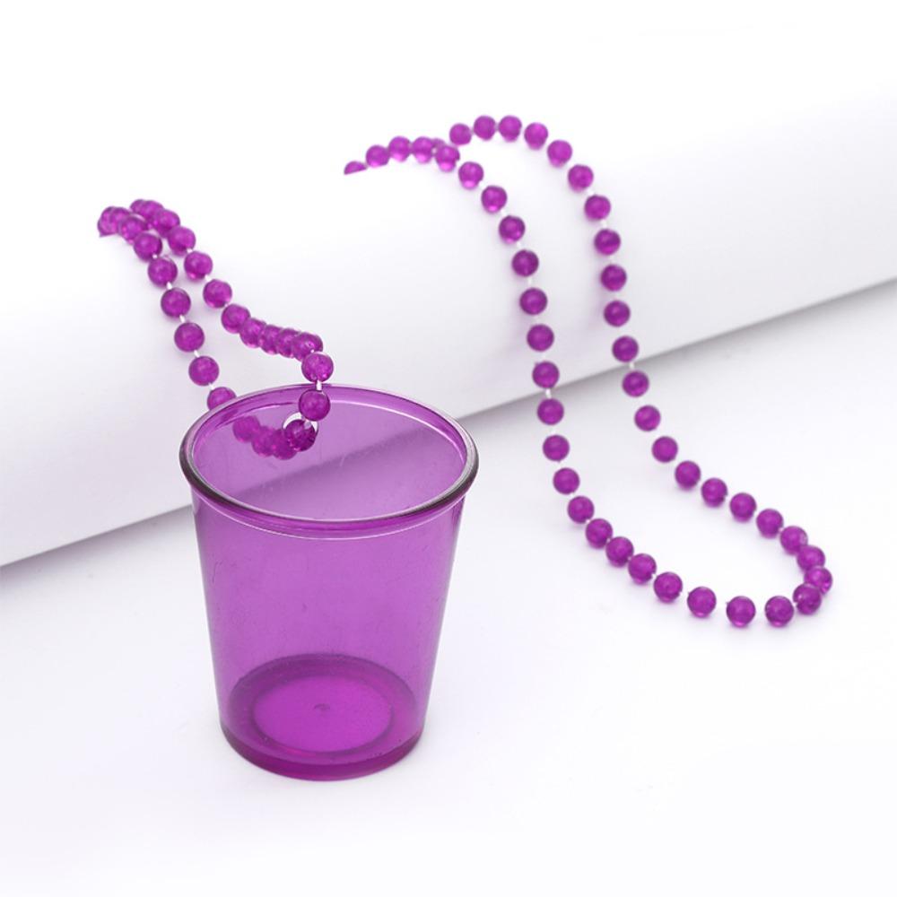 

5 шт. Прозрачные рюмки для девичника, подвеска-ожерелье, маленькие винные бокалы, свадебные вечеринки 5Pcs Purple