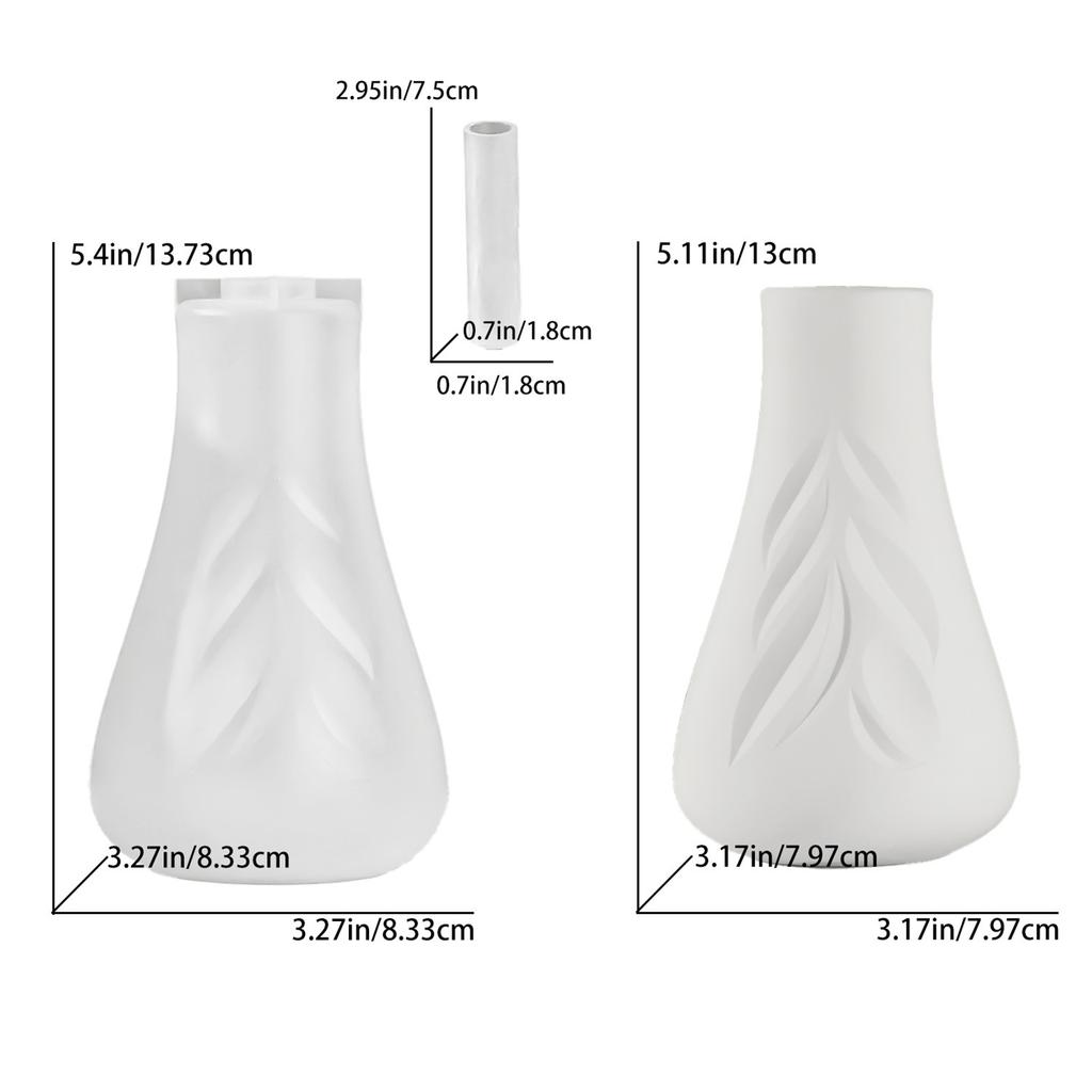 Unique Leaf Pattern Vases Mould Reusable Silicone Vase Mold for Unique Leaf Design Vase and Home Decorations