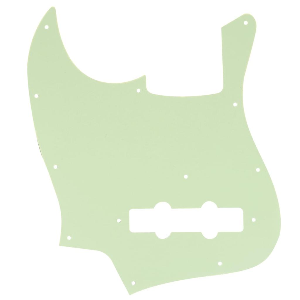 Musiclily Pro 11-Hole JB Jazz Bass Pickguard, Made In Japan, for 4-String Fender Japan Jazz Bass, 3-Piece Mint Green