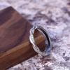 Huitan Minimalistischer Schlichter Twist Fingerring Band Mikro Gepflastert Mode Wickelmuster Verlobungsring Für Mädchen